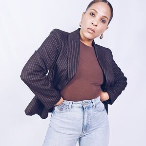 Evan Picone Striped Blazer